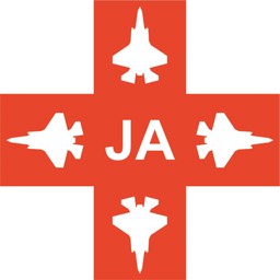 Picture of JA zum F-35 Kampfflugzeug Kreuz Autoaufkleber